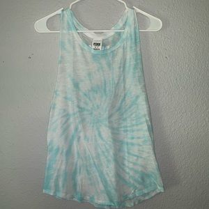 VS PINK blue tie dye tank